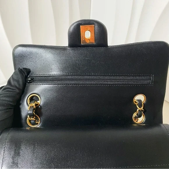 Chanel Black Lambskin Quilted Small Classic Flap Bag - Picture 7 of 12